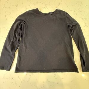 The Children's Place Long Sleeve Black Tee Casual Comfort